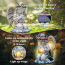 Choies Solar Angel Garden Statue Outdoor Decor,Praying Angel Sculpture for Outside,Home,Patio,Yard,Cemetery,Perfect Birthday or Valentines Day Angel Gifts for Women,Mom by GreenHaven Gardens