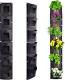 Hanging Planter Bags, Vertical Garden Planting Wall Gardening Grow Bag, 6 Pockets Large Wall Planter - Indoor Outdoor Plants Flowers Herbs, Waterproof Reusable by CozyNest Decor