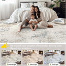 Area Rugs 9x12 Living Room - Washable Rug Modern Abstract Soft Large Neutral Non-Slip Carpet Indoor Floor Stain Resistant Thin Carpets for Bedroom Dining Room Farmhouse Nursery Home Office Multi by TinyTreasures Baby Boutique