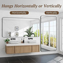 Bathroom Mirror 72" x 36", Large Rectangle Wall Mirror, Black Metal Frame Wall Mounted Mirrors for Bathroom, Vanity, Bedroom, Entryway Decor(Horizontal/Vertical) by CozyNest Decor
