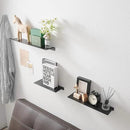 JOOM Black Floating Shelves for Wall Storage, Metal Wall Shelves for Living Room, Bathroom, Kitchen, 16” Display Shelves for Collectibles(2 PCS) by CozyNest Decor