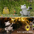 Solar Garden Outdoor Statues Frog with Solar Lantern, Lawn Decor Frog Figurine for Patio Balcony Yard, Yard Unique Christmas Birthdays Gift for Mom Grandma by GreenHaven Gardens