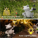Solar Garden Outdoor Statues Frog with Solar Lantern, Lawn Decor Frog Figurine for Patio Balcony Yard, Yard Unique Christmas Birthdays Gift for Mom Grandma by GreenHaven Gardens