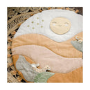 Crane Baby Activity Mat with Interactive Toys, Safari Zoo Themed Tummy Time Floor Mat, 36x36 Quilted Cotton Playmat, Infant Development Toys, Playmats for Newborn by TinyTreasures Baby Boutique