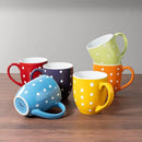 bestone Coffee Mugs Set of 6，17 oz Large Coffee Mugs, Ceramic Mugs with Handles,etc Coffee Mugs, Cups for Coffee Cereal Latte ，Microwave & Dishwasher safe，Vibrant Colors by CozyNest Decor