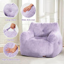 Hobestluk Bean Bag Chair for Adult Small Bean Bag Chairs with Arms Furry Beanbag Chair with Foam Filler Stuffed Bean Bag Sofa for Reading in Bedroom Living Room and Dorms (Purple) by CozyNest Decor
