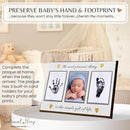 Inkless Hand and Footprint Kit, Baby Keepsake Plaque & Baby Shower Gifts - Ideal as Mom To Be Gift, Nursery Picture Frames, Clean Touch Hand and Footprint Kit (Style 2 - Design 6) by TinyTreasures Baby Boutique