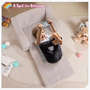 Kids Chairs for Toddler, 2-in-1 Toddler Soft Sherpa Couch Fold Out, Convertible Sofa to Lounger for Girls and Boys, Grey by CozyNest Decor
