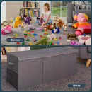 Extra Large Toy Storage Organizer with Lid - Sturdy, Collapsible Toy Chest Storage Box Design - Toys Bin with Dividers for Kids, Nursery, Bedroom, Playroom 37"x16"x14" by CozyNest Decor