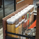 Felli Flip Tite Food Storage Container with Lid Airtight 4" Ring Seal Flip Top, Stackable Acrylic Canister Jar for Pantry Kitchen Counter, Snack Coffee Bean Granola Pet Treats Cracker Holder (1.3 qt) by TinyTreasures Baby Boutique