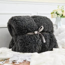GONAAP Fuzzy Faux Fur Throw Blanket Dark Grey Super Soft Cozy Plush Fuzzy Shaggy Blanket for Couch Sofa Bed (Dark Grey, Throw(50"x60")) by CozyNest Decor