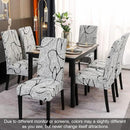 JQinHome Pattern Chair Covers for Dining Room Set of 8, High Stretch Removable Washable Parsons Chair Slipcover for Home Party Hotel Wedding Ceremony (8PCS, Lotus Gray) by CozyNest Decor