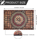 CHICHIC Rectangle Entrance Door Mat Large 24 x 36 Inch High Traffic Area Entry Way Doormat Front Door Rugs Outdoors Heavy Duty Welcome Mat, Non Slip Rubber Back Low Profile for Garage by CozyNest Decor