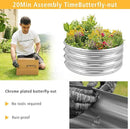 Outdoor Metal Galvanized Raised Planter Box,Rectangular Large Garden Bed Kit for Vegetables, Fruits, Flowers and Herbs 4X2X1 FT (2X2X1) by GreenHaven Gardens