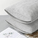 CaliTime Throw Pillow Covers Decorative 20 X 26 Inches Pack of 2 Cozy Chenille Standard Pillow Shams Cases for Couch Sofa Bed Living Room Home Moonbeam Gray by CozyNest Decor
