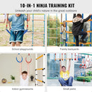 VEVOR Ninja Warrior Obstacle Course for Kids, 2 x 60 ft Weatherproof Slacklines, 500lbs Weight Capacity Monkey Line, Outdoor Playset Equipment, Backyard Toys Training Equipment Set with 14 Obstacles by TinyTreasures Baby Boutique