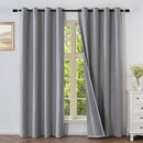 Blackout Curtains 84 Inch Length 2 Panels Set, 100% Black Out Textured Thermal Curtains, Grommet Privacy Light Blocking Drapes for Living Room Bedroom Luxury Decor(52W × 84L inch, Light Grey) by CozyNest Decor