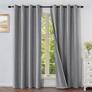 Blackout Curtains 90 Inch Length 2 Panels Set, 100% Black Out Textured Thermal Curtains, Grommet Privacy Light Blocking Drapes for Living Room Bedroom Luxury Decor(52W × 90L inch, Light Grey) by CozyNest Decor