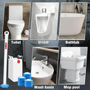JEHONN Disposable Toilet Bowl Cleaner Wand with Upgraded Clamping System, Wall Mounted Bathroom Scrubber Brush for Bathtub Sink Wash Basin, 16 Refills by CozyNest Decor