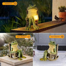 Miniature Frog Garden Statue Gifts Fall Halloween Decorations Fairy Garden Accessories Outdoor Lights Solar Garden Frog Decor Art Housewarming Gift for Patio,Yard,Lawn Ornament,3.89"x2.36"x3.93 by CozyNest Decor