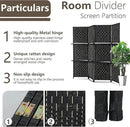 Room divider 4 panel Room Screen Divider Wooden Screen Folding Portable Partition Screen Wood with Removable Storage Shelves Color,Black by CozyNest Decor