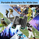 300x25 Binoculars for Adults and Kids, High Powered Mini Pocket Binoculars with Phone Adapter, Waterproof Compact Telescope for Bird Watching, Hunting, Concert, Theater, Opera, Traveling, Sightseeing by TinyTreasures Baby Boutique