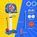 Costzon Kids Basketball Hoop, 4-in-1 Toddler Sports Activity Center with 5 Adjustable Height, Basketball Golf Toss Ring Dart Board Game Set, Indoor Outdoor Toddler Basketball Hoop, Gift for Boys Girls by TinyTreasures Baby Boutique