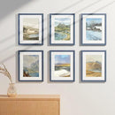 Vittanly 11x14 Picture Frames Set of 9, Shatter Resistant Plexiglass, Display 8x10 Pictures with Mat or 11x14 without Mat, Photo Frames for Wall or Tabletop, Engineered Wood, Navy by CozyNest Decor