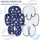 Pea Pod Baby Car Seat Head Support for Newborn, 2 in 1 Infant Car Seat Head Body Support for Boys Extra Soft Breathable Baby Car Seat Cushion Insert for Strollers, Swings, and Bouncers, Blue Space by TinyTreasures Baby Boutique