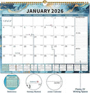 2025-2026Calendar, 18 Month Wall Calendar 2025-2026 Hanging Spiral Bound Magnetic Fridge Desk Calendars 15" x 12", Jul 2025 - Dec 2026, A- Small Rainbow by TinyTreasures Baby Boutique