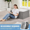 Hobestluk Rectangle Ottoman Memory Foam Footrest for Couch with Removable Cover Large Floor Seating for Adults Ottoman Coffee Table for Living Room, Bedroom or Office (Plush Grey, Footrest) by CozyNest Decor