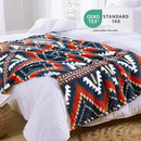 CASAAGUSTO Boho Sherpa Blanket, Aztec Twin Blanket, Ultra Soft, Warm, Cozy, Plush, Thick Fleece Western Blanket for Couch, Bed, Sofa (Navy Blue 60 * 80 Inch) by CozyNest Decor