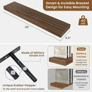 fuqing Floating Shelves for Wall, Bathroom Shelf Wall Mounted for Storage, Shelves with Invisible Bracket for Bedroom, Kitchen, Living Room, Farmhouse Small Book Shelf, 36 Inch Set of 2, Walnut by CozyNest Decor