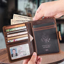 Polare Luxury RFID Blocking Leather Passport Holder Travel Wallet For Men and Women (Dark Brown(Snap Version)) by TinyTreasures Baby Boutique