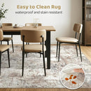 7x9 Area Rug Living Room: Machine Washable Large Abstract Modern Soft Rugs Stain Resistant Indoor Floor Non Slip Accent Carpet for Bedroom Nursery Playroom Office Dining Room Dorm Home House- Brown by TinyTreasures Baby Boutique