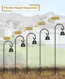Shepherd Hook 108 Inch Tall Heavy-Duty Metal Garden Hanging Pole Stake for Bird Feeder Pole Plant Baskets, Black (2 Pack) by GreenHaven Gardens