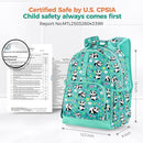 Choco Mocha Cheetah Backpack for Girls, Elementary School Backpack for Girls Ages 6-8 Kids Kindergarten Backpack Large Bookbag 18 Inch with Chest Strap, Green by TinyTreasures Baby Boutique
