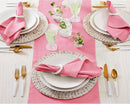 Solino Home Linen Table Runner 108 Inches Long - 100% Pure Linen Pink Carnation Table Runner 14 x 108 Inch for Halloween - Fete by CozyNest Decor