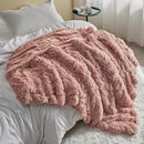 GONAAP Fuzzy Faux Fur Throw Blanket Queen Size Pink Super Soft Cozy Plush Fuzzy Shaggy Blanket for Couch Sofa Bed (Pink, Queen(90"x90")) by CozyNest Decor