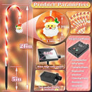 Solar Christmas Lights Outdoor Decorations: Candy Cane Light Waterproof for Yard Decorative Outside - Santa Claus Pathway Stake Lighting Patio Garden Path Street Decor 12 Pack by GreenHaven Gardens