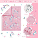 Viviland 3 Pieces Baby Bedding Set for Boy Girls, Baby Bedding Set for Newborn, Infant & Toddler - Unicorn by TinyTreasures Baby Boutique