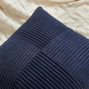 Fancy Homi 2 Packs Navy Blue Lumbar Decorative Throw Pillow Covers 16x32 Inch for Living Room Couch, Rustic Farmhouse Boho Home Decor, Soft Striped Corduroy Rectangle Accent Cushion Case 40x80 cm by CozyNest Decor