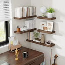 40 Inch Floating Shelves, 8 Inch Deep Floating Shelves for Wall, Hanging Shelf with Invisible Brackets, Deep Shelves for Bathroom, Bedroom, Living Room, Walnut, Set of 2 by CozyNest Decor