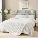 Esterra 100% Hand Knitted Chenille Throw Blanket, 50"x60", White, Polyester, Chunky Knit, Throw Blanket, 50x60 Inches by CozyNest Decor