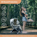 Bemece Stroller Rain Cover Universal Stroller, Travel Weather Shield Windproof and Waterproof Protect from Dust and Snow by TinyTreasures Baby Boutique