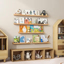 Floating Picture Ledge Shelves 48 Inch Solid Oak Wood Set of 2, Rustic Wall Storage Shelves with Lip, Kids Bookshelf, Photo & Picture Ledge Shelves for Bedroom, Living Room, Kitchen by CozyNest Decor