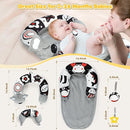 URMYWO Tummy Time Mat - 4 in 1 Cozy Tummy Time & Seated Support Pillow, Tummy Time Pillow for Newborn 0-12 Months, Infant Baby Sit Me Up Floor Seat Early Sensory Development Gifts Tummy Time Play Toys by TinyTreasures Baby Boutique