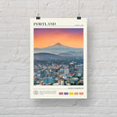 StudioUBILA Portland Wall Art Poster, Decorative Cityscape Landscape Art Prints, Home Decor Wall Art Print for Bedroom Living Room Kitchen Decorations, Unframed by CozyNest Decor