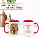Personalized Coffee Mug, Custom Photo Caricature Gift, Funny Customized Coffee Gift for Men & Women, Custom Mugs with Pictures, Red 15oz Customized Ceramic Tea Cup by TinyTreasures Baby Boutique