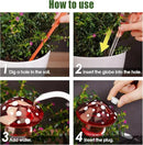 NiHome Glass Mushroom Plant Self Watering Globe Set of 3 Colors, Durable Hand-Blown Glass Bulbs Automatic Home Plant Hydration System for up to 3 Weeks, Easy Refill Design with Adjustable Flow Rate by GreenHaven Gardens